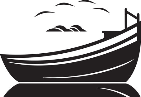 Moonlit Voyage Sailing under the Silver Starsのイラスト素材