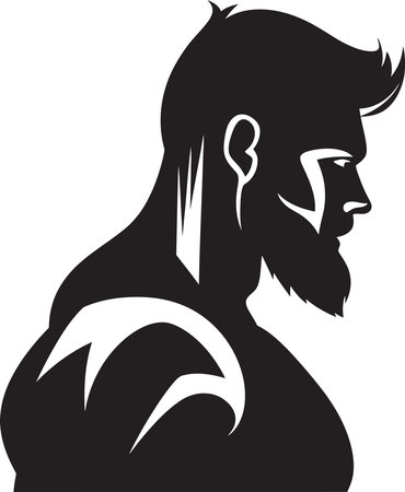 Invisible Artistry Bodybuilder Silhouettesのイラスト素材