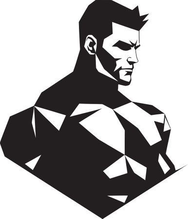 Glimpses of Power Bodybuilder Silhouettesのイラスト素材