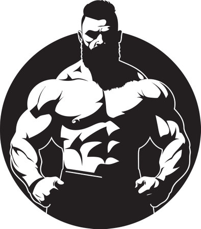 Beneath the Surface Bodybuilder Silhouettes Unveiledのイラスト素材
