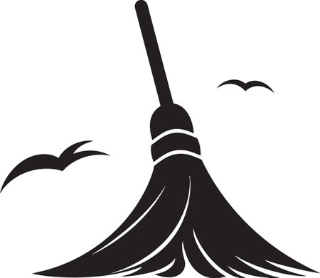 The Bewitched Broom A Halloween Enchantmentのイラスト素材