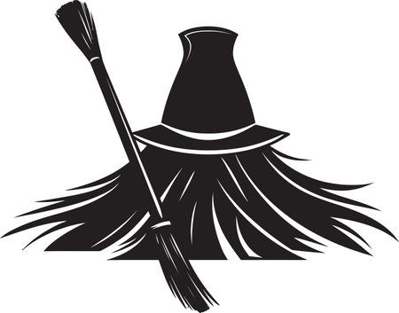 Witch's Broomstick Parade of Spiritsのイラスト素材