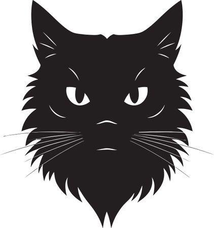 Cat's Whimsical World An Artistic Depiction of a Mysterious Feline in Vector Formのイラスト素材