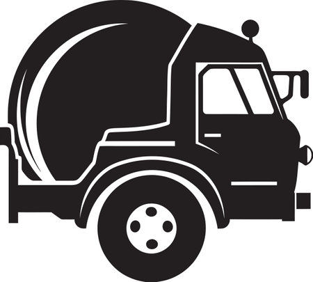 Cement Mixer Blueprintのイラスト素材
