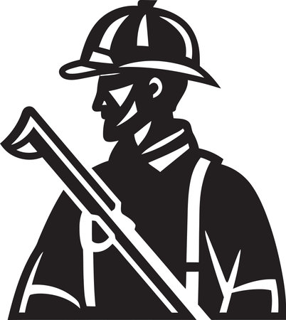 The Red Heroes  A Tribute to Firefightersのイラスト素材