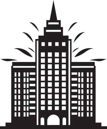 Nocturnal Impressions Vector Illustration of Cityscapes City Noir Poetry Detailed Black Vector Architectureのイラスト素材