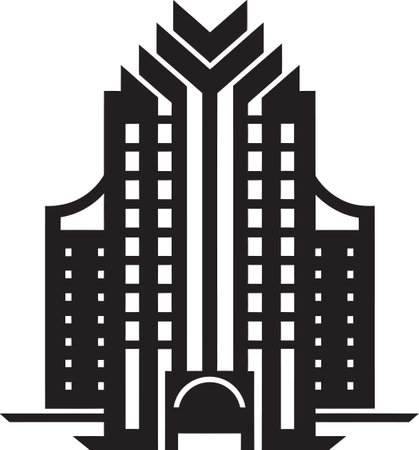 Epic Urban Noir Vector Illustration of City Life Cityscape Echoes Monochrome Vector Building Vistasのイラスト素材