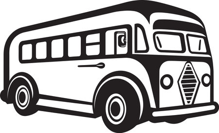 3D Bus Vector for Realistic Renderings Vector Silhouette of a Bus on the Roadのイラスト素材