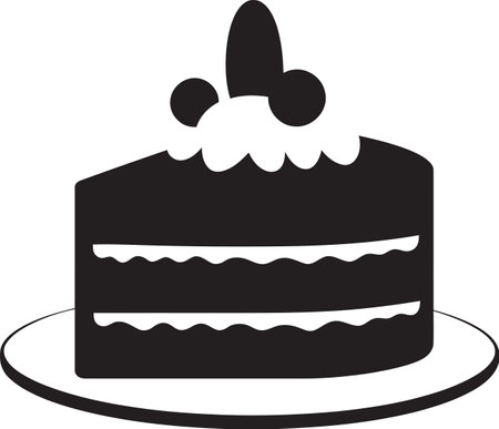Cake Vector Art Layers of Flavor and Style A Sweet Escape Cake Vector Illustrationのイラスト素材
