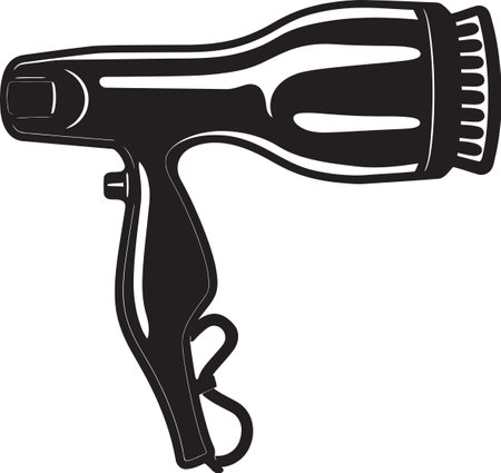 Hair Dryer Infographic Design for Informative Graphics Cute Hair Dryer Mascots for Fun and Playful Designsのイラスト素材