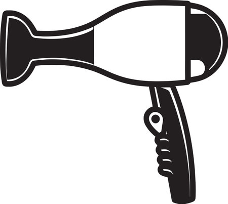 Nostalgic Beauty Salon Tools in Timeless Vector Form Blow Dryer Icon Pack Your Graphic Design Companionのイラスト素材
