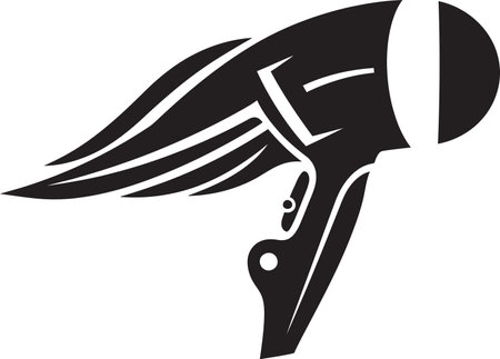 Hair Drying Instrument Vector Crafted with Perfection Informative Hair Dryer Infographics Educating with Visualsのイラスト素材