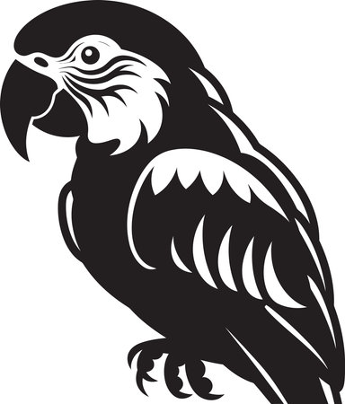 Parrot Vector Artistry Creating Exquisite Avian Beauty Vector Parrots in Motion Dynamic Feathers and Flightsのイラスト素材
