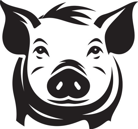 Farmyard Fantasies Pig Vector Art at Its Best Artfully Pigs A Vector Illustration Extravaganzaのイラスト素材