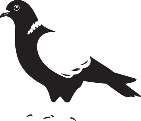 Pigeon Silhouettes Vector Illustrations for a Touch of Elegance Citys Finest Pigeon Vector Illustrations for Modern Designersのイラスト素材