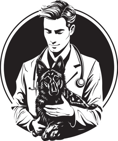 Veterinary Care in Vibrant Vectors Pet Health Check Vet Visit Artworkのイラスト素材