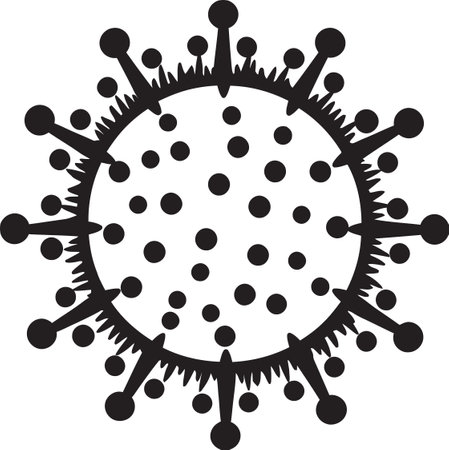 Virus Black Unveiled An Artistic Microbiology Expedition The Dark Beauty of Virology Virus Black in Artのイラスト素材