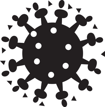 Virus Black Explored An Illustrated Microbiology Showcase Capturing the Microscopic Marvels Virus Black in Artistic Detailのイラスト素材