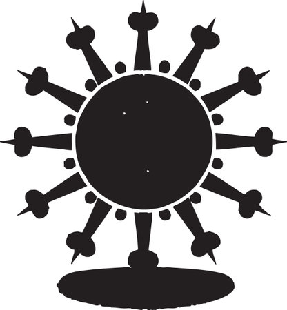 The Artistry of Virus Black An Illustrated Microbial Safari Virus Black Uncovered An Artistic Microbiology Adventureのイラスト素材