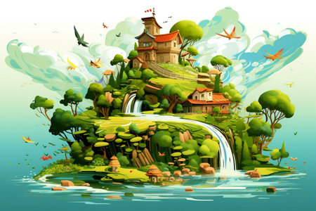 Watercolor Wonders in the Wild  A Tribute to Natureの素材