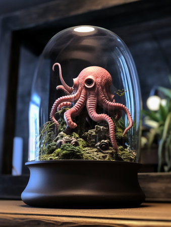octopus terrarium by zahdai 3d in the style of presenの素材