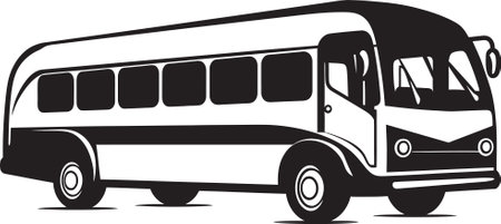 Urban Canvas Tales Detailed Bus Vector Graphics Illustrating City Adventuresのイラスト素材