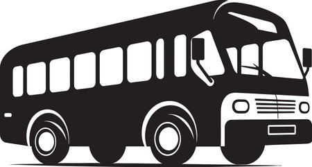 Urban Silhouettes Unveiled Detailed Bus Vectorのイラスト素材