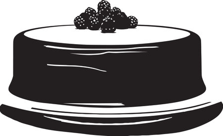 Ravens Radiance Black Cake Vector SerenityCelestial Noir Vector Cake Symphony