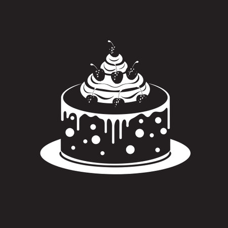 Graphite Symphony Vector Cake Noir SymphonyVelvet Temptation Black Cake Vectorized Artのイラスト素材