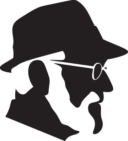 Abstracted Realities Man Vector in Black ArtistryEthereal Masculine Expressions Black Vector Insightsのイラスト素材