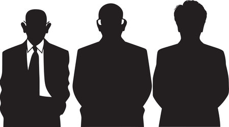 Abstracted Realms Exploring Man Vector in BlackChiaroscuro Rhythms Black Vector Expressionsのイラスト素材