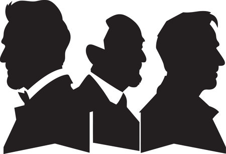 Dynamic Abstraction Black Vector MasculinityAbstracted Forms Man Vector in Blackのイラスト素材