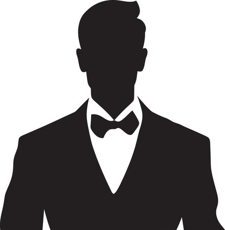 Contours of Identity Black Vector Man Depictions ArrayAbstract Realms Man Vector Black Portrait Studiesのイラスト素材