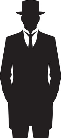 Identity in Monochrome Man Vector IllustrationsPortraits in Black Man Vector Illustrations Exploredのイラスト素材