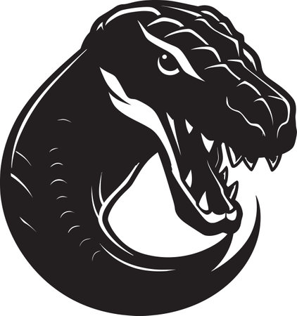 Shadowed Python Black Vector DesignMidnight Viper Noir Snake Illustrationのイラスト素材