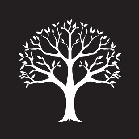 Gothic Gala Striking Black Vector Tree ImpressionsMoonlit Melancholy Detailed Vector Renditions of Treesのイラスト素材