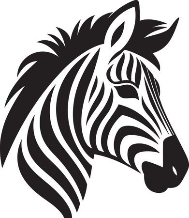 Graphic Impact Zebra Vector PortrayalIntricate Beauty Vector Zebra Imageryのイラスト素材