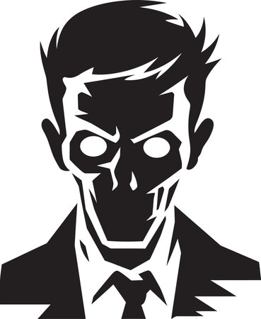 Voided Reanimation Inked Zombie VectorsNecrotic Infestation Vector Black Cadaversのイラスト素材