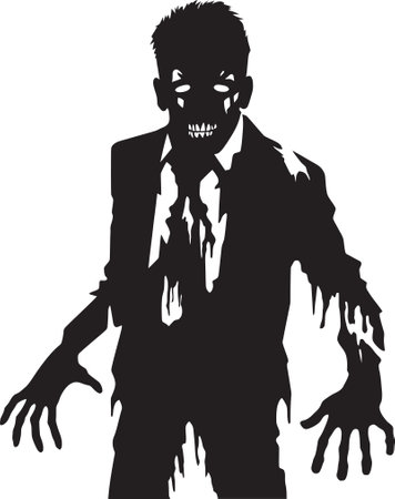 Wretched Shadows Vector Black Zombie AssemblyDeathly Infestation Zombie Vector Black Chaosのイラスト素材