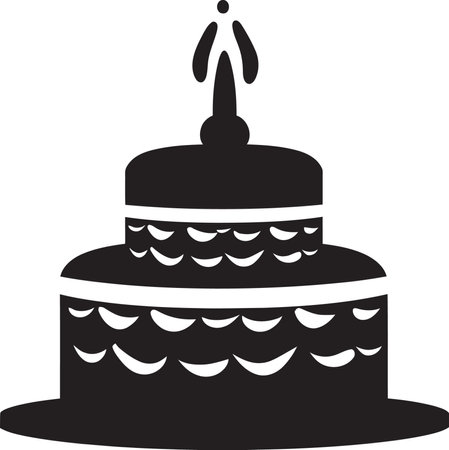 Vectorized Tempting Treats Cake Artistry Displayのイラスト素材