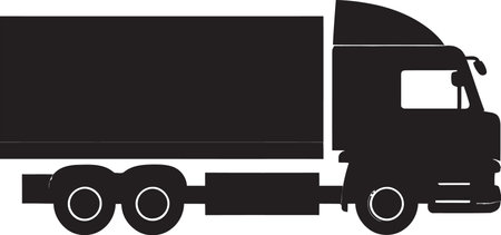 Commercial Truck Vector Scene Illustrationのイラスト素材