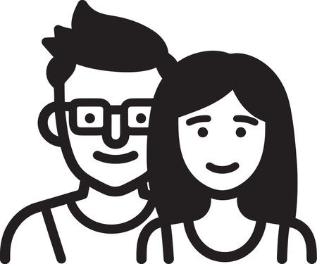 Emotional Dynamics Vibrant Couple Vector Artのイラスト素材