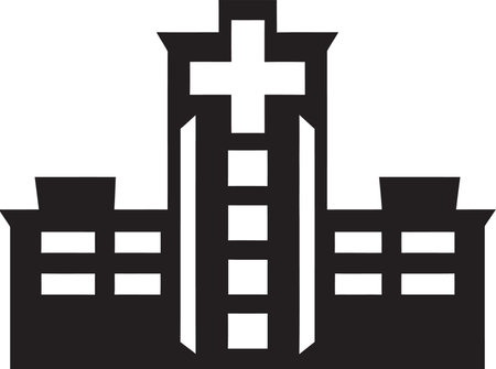 Hospital Architecture Vector Setのイラスト素材