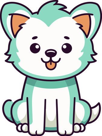Vectorized Furballs Dog Illustration Paws and Pixels Illustrated Dogsのイラスト素材