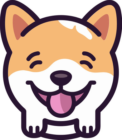 Whimsical Woofers Artistic Illustrations Furry Friends in Vectorized Designsのイラスト素材