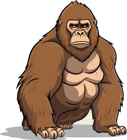 Gorilla Vector Icon SetGorilla Vector Logo Designのイラスト素材