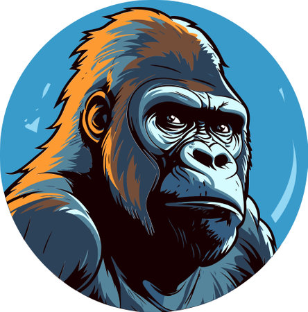 Gorilla Vector Image SeriesUnique Gorilla Vector Conceptsのイラスト素材