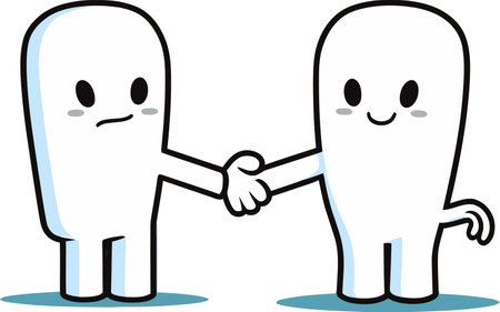 Unity in Partnership VectorFirm Handshake Iconのイラスト素材