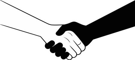 Sealed Handshake SymbolTrustworthy Gesture Sealのイラスト素材