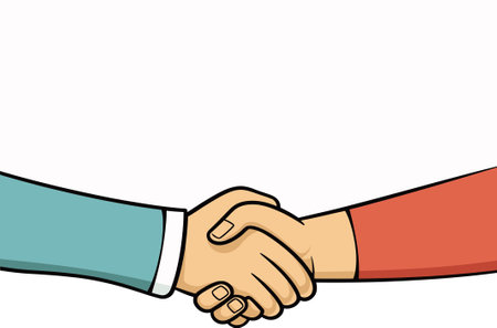 Sealed Harmony GestureSymbolic Handshake Symbolのイラスト素材